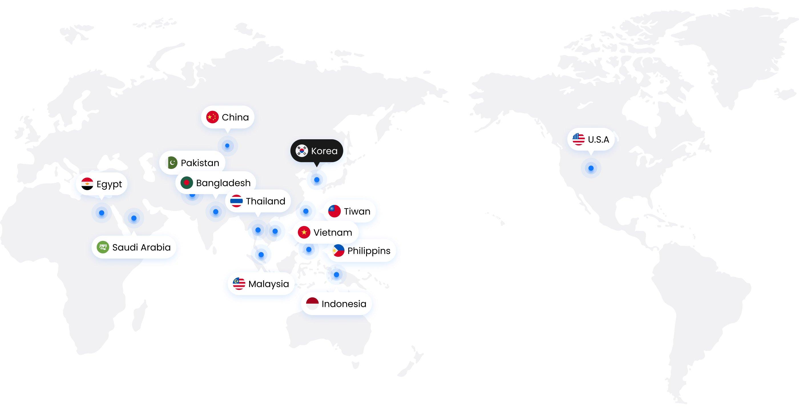 CellTech global network map